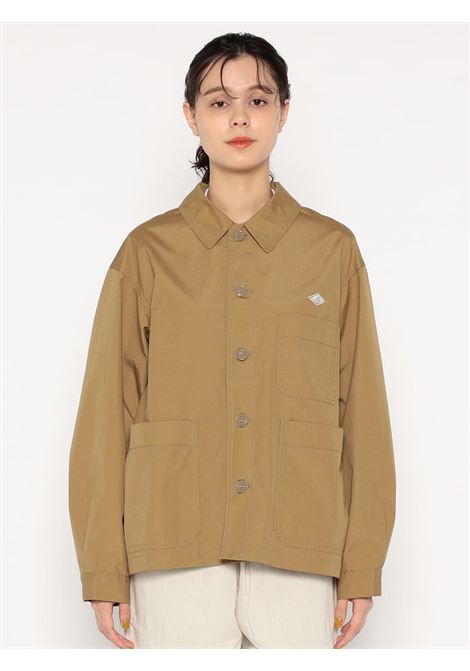 back logo coveralls unisex deep  beige DANTON | DT-A0661DEEP BEIGE